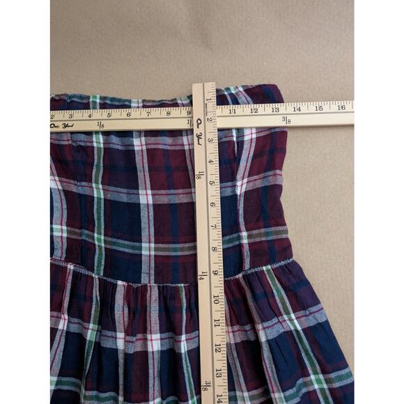 abercrombie & fitch strapless tartan plaid flannel dress medium nwt - Picture 7 of 8